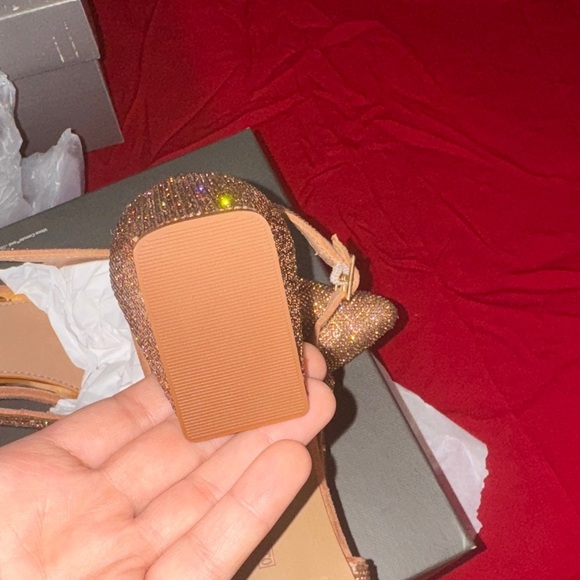 Vince Camuto Glittering Gold Slingback Heels - Picture 9 of 17